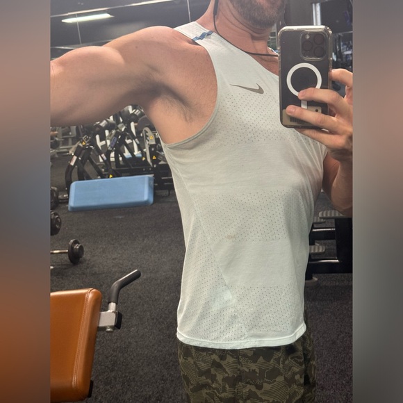 Teal Workout Nike Tank top Dry-Fit Size M L - Picture 3 of 6